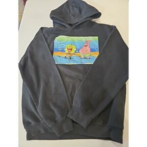 SpongeBob SquarePants Patrick Black Pullover Hoodie Large Graphic...